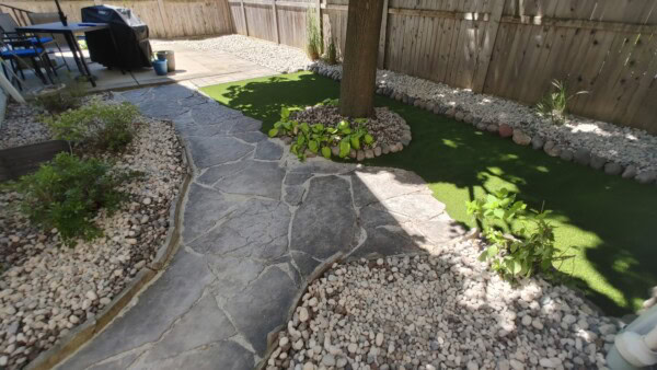 artificial turf install and clean up project