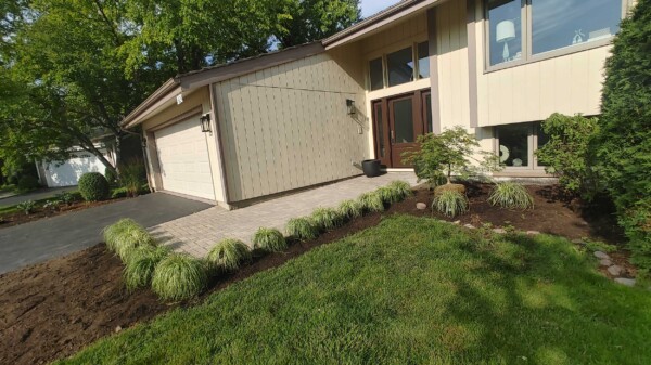 brown front walk during