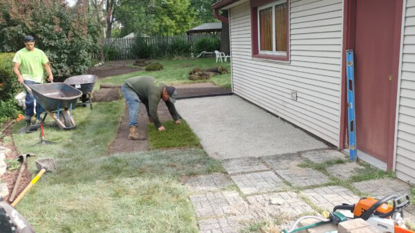 in action sod gravel
