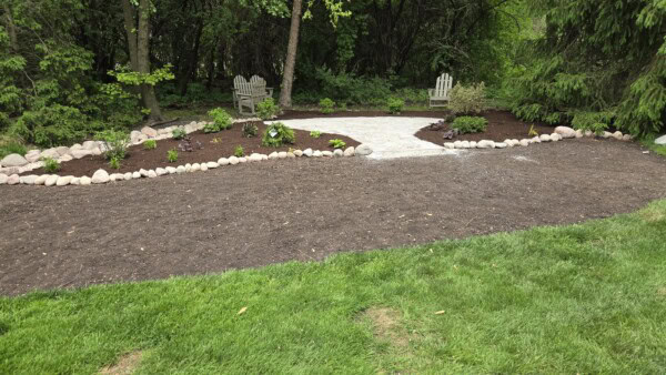 koutsky back swale and garden design area during picture